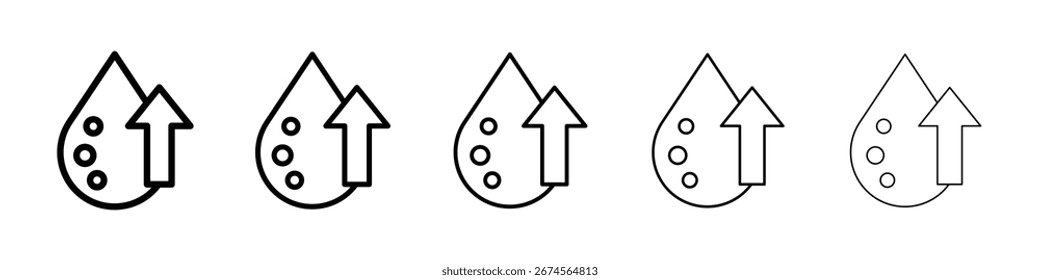 High Cholesterin Symbol Logo in Strichlinien Kollektion