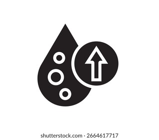 Conjunto de iconos de colesterol alto en estilo de glifo negro. Ilustración vectorial de colección de silueta. símbolo de ilustración de conjunto de contorno de Vector de icono, conjunto de iconos de colesterol alto en estilo de glifo negro
