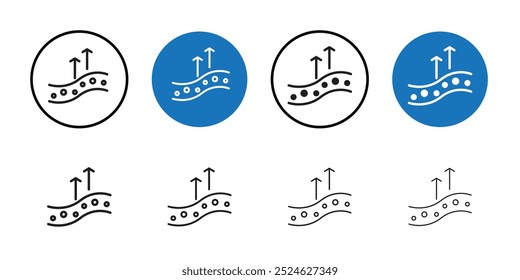 High cholesterol icon Thin line art collection