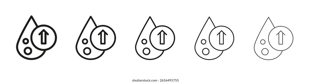 ícone de colesterol alto vetor delineamento conjunto sinal de ilustração