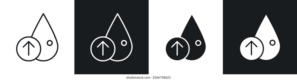High cholesterol icons in Thin line black color. flat simple vector symbols illustration.