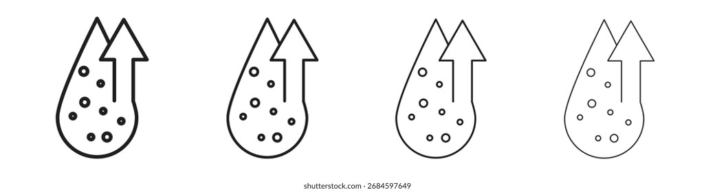 High cholesterol icons. thin line symbols in strokes