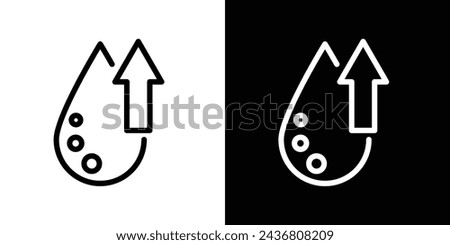 High Cholesterol Line Icon on White Background for web.