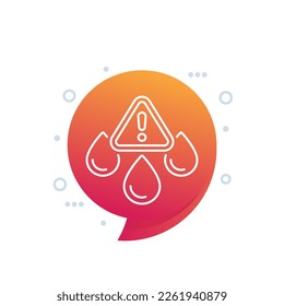 high cholesterol line icon, vector