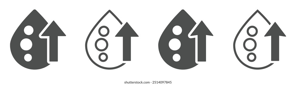 High cholesterol vector flat icon illustrations