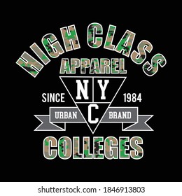 high class apparel design typography vector illustration for print