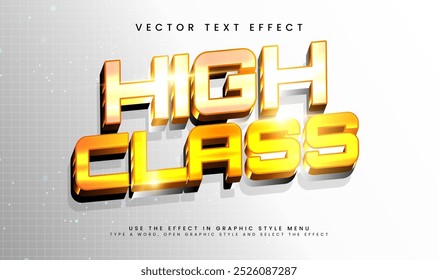 High class editable vector text effect, with elegant golden concept