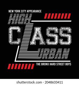 high class urban design typography vector illustration for print