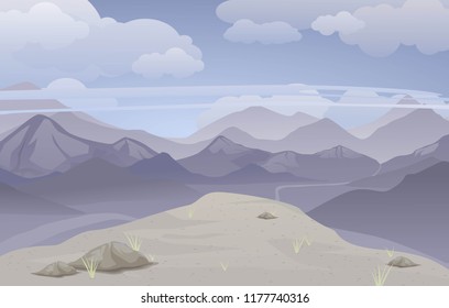 High cliff mountain background