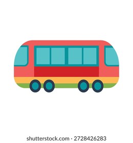 Ilustración plana de alto color que muestra vehículos autónomos modulares que admiten la movilidad urbana flexible