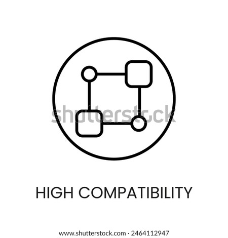 High Compatibility vector line icon with editable stroke for placement on cctv camera system packaging