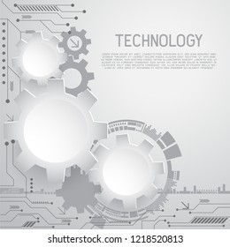 high computer technology  for technology business or education background. vector illustration