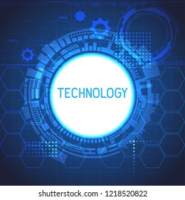 high computer technology  for technology business or education background. vector illustration