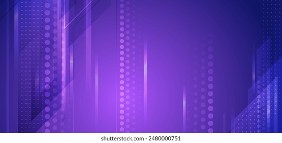 High computer technology design. Modern science vector presentation. Abstract lines and glow, futuristic concept. Data transfer and protection, internet communication on a blue background.