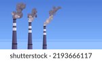 high concrete chimney emits CO2 and dangerous fumes presence of carbon dioxide gas in atmosphere co2 reduction