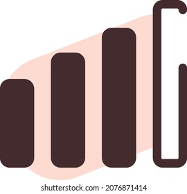Hohe Verbindung, Vektorgrafik, auf weißem Hintergrund.