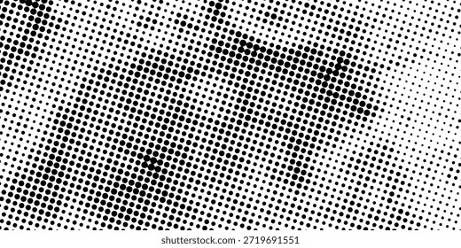 High contrast abstract halftone texture with black dots on white background, perfect for posters, prints, and overlays