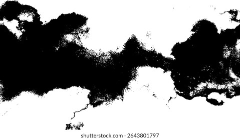 High Contrast Black Ink Background Texture