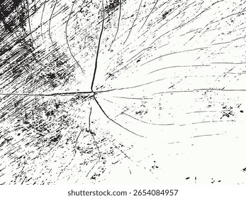 A high contrast black and white abstract image featuring organic lines and textured splatters. The silhouette style emphasizes the raw, natural patterns.