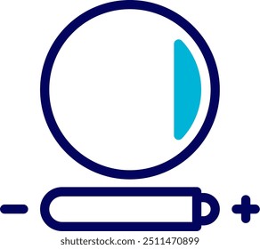 High contrast Blue Mixed Vector Icon Design
