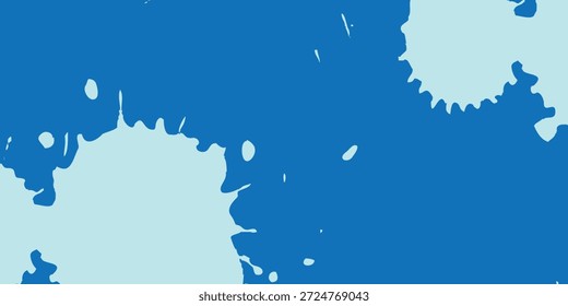 Alto contraste azul Splatter no fundo azul claro