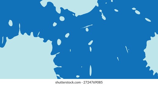 Alto contraste azul Splatter no fundo azul claro