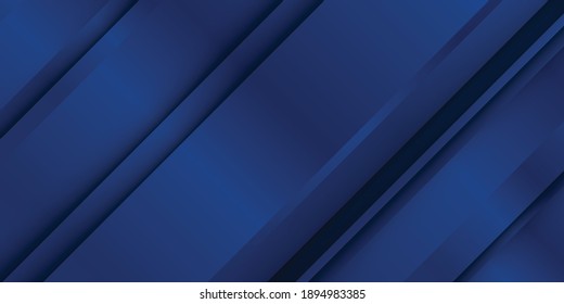 High contrast blue and white glossy stripes. Abstract tech graphic banner design. Vector corporate background