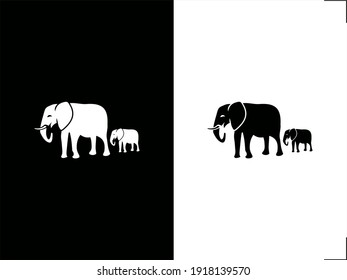 tarjeta de contraste alto elefante bebé