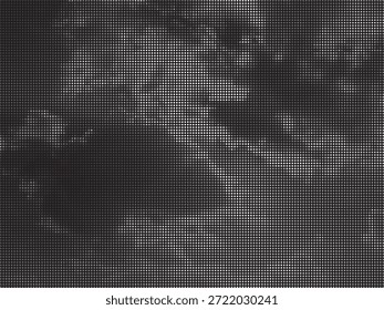 Impresión de pantalla de humo pesado de fondo digital abstracto de textura de semitono oscuro de alto contraste