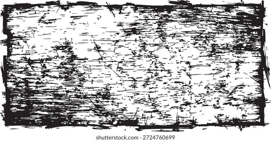 Un rectángulo de tinta desgastada de alto contraste con bordes ásperos y una textura desgastada, perfecto para superposiciones de estilo vintage o texto de encuadre. Este versátil activo de diseño proporciona una estética audaz y arenosa para los proyectos gráficos y la marca modernos.
