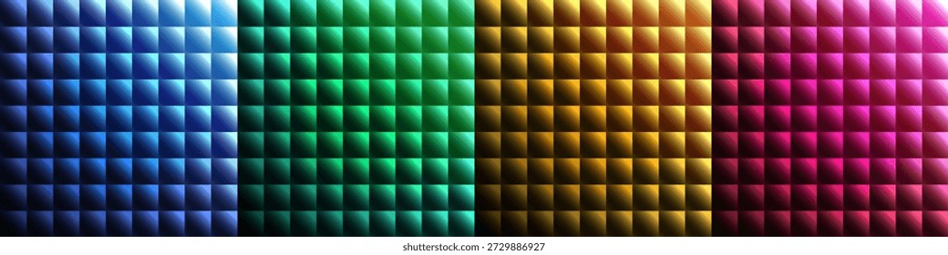 Kontrastreicher, fraktaler Mesh-Farbverlauf-Hintergrund mit horizontalen Rändern und satter Farbtiefe, ideal für fette digitale Visuals und modernes Branding.