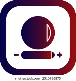 High contrast Glyph Gradient Round Corner Vector Icon Design