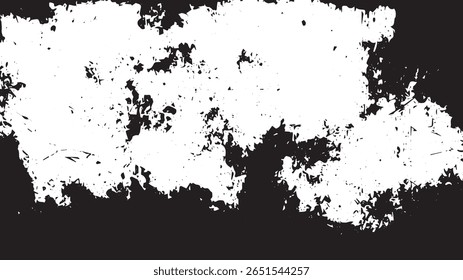 High Contrast Grunge Border Texture with Distressed and Eroded Edge Design