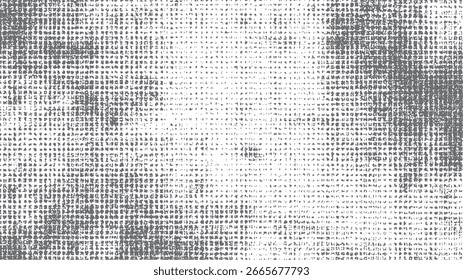 Textura semitono grunge de alto contraste con puntos rotos. Patrón retro sin costuras para el diseño de impresión vintage. Efecto de superficie rugosa de tinta distorsionada.
