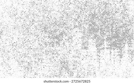 High contrast grunge halftone texture in black and white, ideal for abstract backgrounds, posters, vintage prints, and digital overlays.