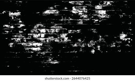 uma imagem de alto contraste de uma parede de tijolos, com preto escuro e branco brilhante, criando um efeito de textura grunge