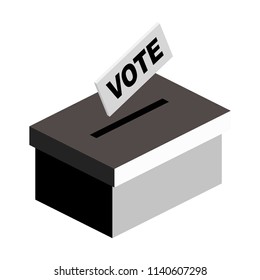 High Contrast Isometric Ballot Box Stock Vector (Royalty Free ...