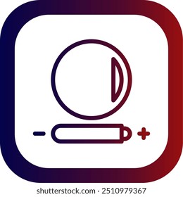 High contrast Line Line Gradient Round Corner Vector Icon Design