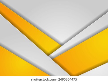 High contrast orange and grey abstract corporate background. Vector minimal brochure web graphic design