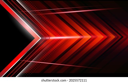 High contrast red and black glossy stripes. Abstract tech graphic banner design. Vector corporate background
