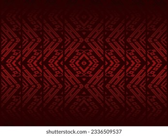 High contrast red and black glossy stripes background. Luxurious batik ornament. Abstract technology graphic banner design. Vector corporate background.