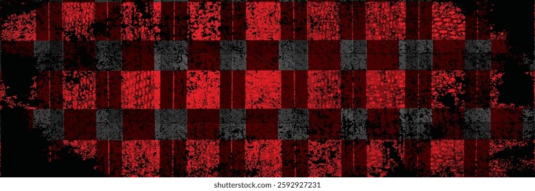 High contrast red and black glossy stripes. Abstract tech graphic banner design.