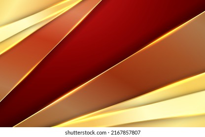 High contrast red and orange glossy stripes. Abstract tech graphic banner design. Vector luxury corporate background.