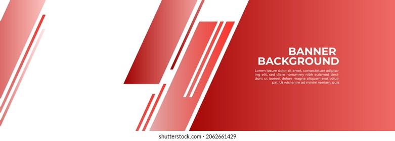 High contrast red and white stripes. Abstract tech graphic banner design. Vector corporate background
