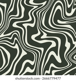 Un patrón monocromático retro de alto contraste con líneas onduladas y distorsionadas.