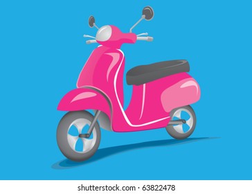 A high contrast retro scooter