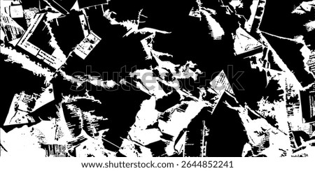High Contrast Sharp Abstract Collage Texture