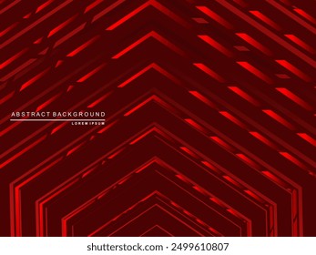 Fondo de rayas rojas degradadas brillantes de alto contraste. Fondo rojo con patrón moderno. Diseño de Anuncio gráfico de tecnología Abstractas. Antecedentes corporativos de Vector.