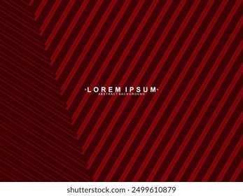 High contrast shiny gradient red stripes background. Red background with modern pattern. Abstract technology graphic banner design. Vector corporate background.