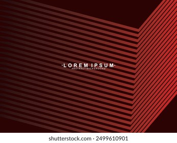 Fondo de rayas rojas degradadas brillantes de alto contraste. Fondo rojo con patrón moderno. Diseño de Anuncio gráfico de tecnología Abstractas. Antecedentes corporativos de Vector.